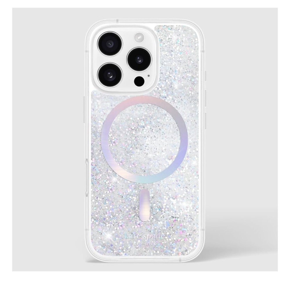 Kate Spade New York | iPhone 16 pro max | Liquid Glitter Iridiscent | Magsafe